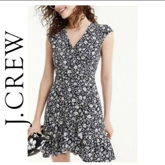 NWT J.CREW MERCANTILE| Floral Faux Wrap Mini Dress - Picture 14 of 15